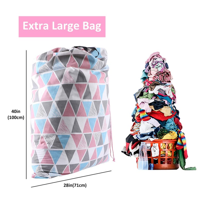 SWISSELITE Laundry Bag with Handle and Drawstring, Large Heavy Duty Laundry Bag, 28 x 40 Inches Travel Dirty Clothes Bag for Laundromat and Household - Image 2